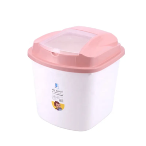 Rice Storage Bucket 10kg Capacity with Lid Available in Blue and Pink Food Storage Containers