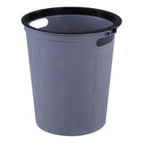 Round Faux Finish Dustbin | 26.5 cm Diameter | Perfect for offices, homes, living rooms