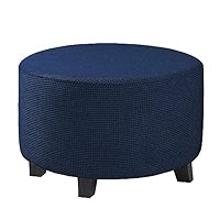Round Ottoman Covers in Multiple Colors for Stylish Furniture Protection