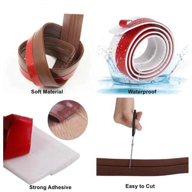 Rubber Adhesive Door Seal Strip – 1M Weatherproof Sound Insulation | Grey & Brown Door Seal Strip Door Sweeps
