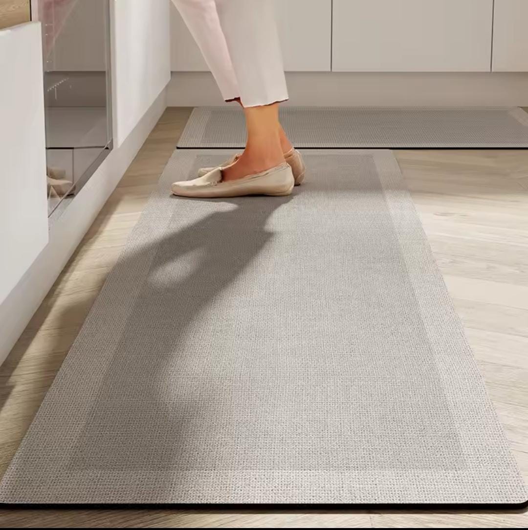 Rubber Bottom Antislip Kitchen Mats 2pcs Set with Durable Design