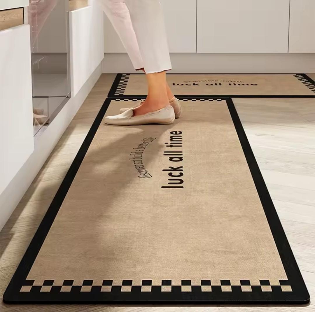Rubber Bottom Antislip Kitchen Mats 2pcs Set with Durable Design