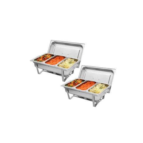 9 Ltr Triple Chafing Dishes SG 433/3 | Stainless Steel Buffet Server with 3 Pans for Catering and Events- Furaha Finds Kenya