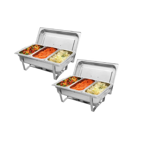 9 Ltr Triple Chafing Dishes SG 433/3 | Stainless Steel Buffet Server with 3 Pans for Catering and Events- Furaha Finds Kenya