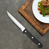 STAINLESS STEEL SERRATED STEAK KNIFE SET | 6PCS Small Kitchen Appliances Knife Guides