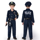 SWAT Unisex Police Costumes for Kids with Full Accessories Set for Cosplay and School Curriculum