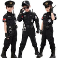 SWAT Unisex Police Costumes for Kids with Full Accessories Set for Cosplay and School Curriculum Clothing
