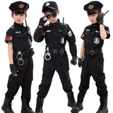 SWAT Unisex Police Costumes for Kids with Full Accessories Set for Cosplay and School Curriculum