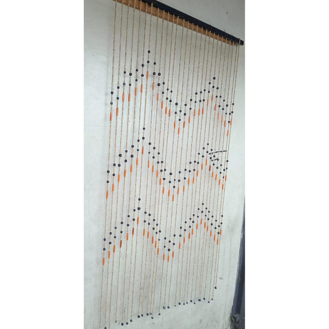 Salon Curtains with Wooden Beads 1.3m x 2m
