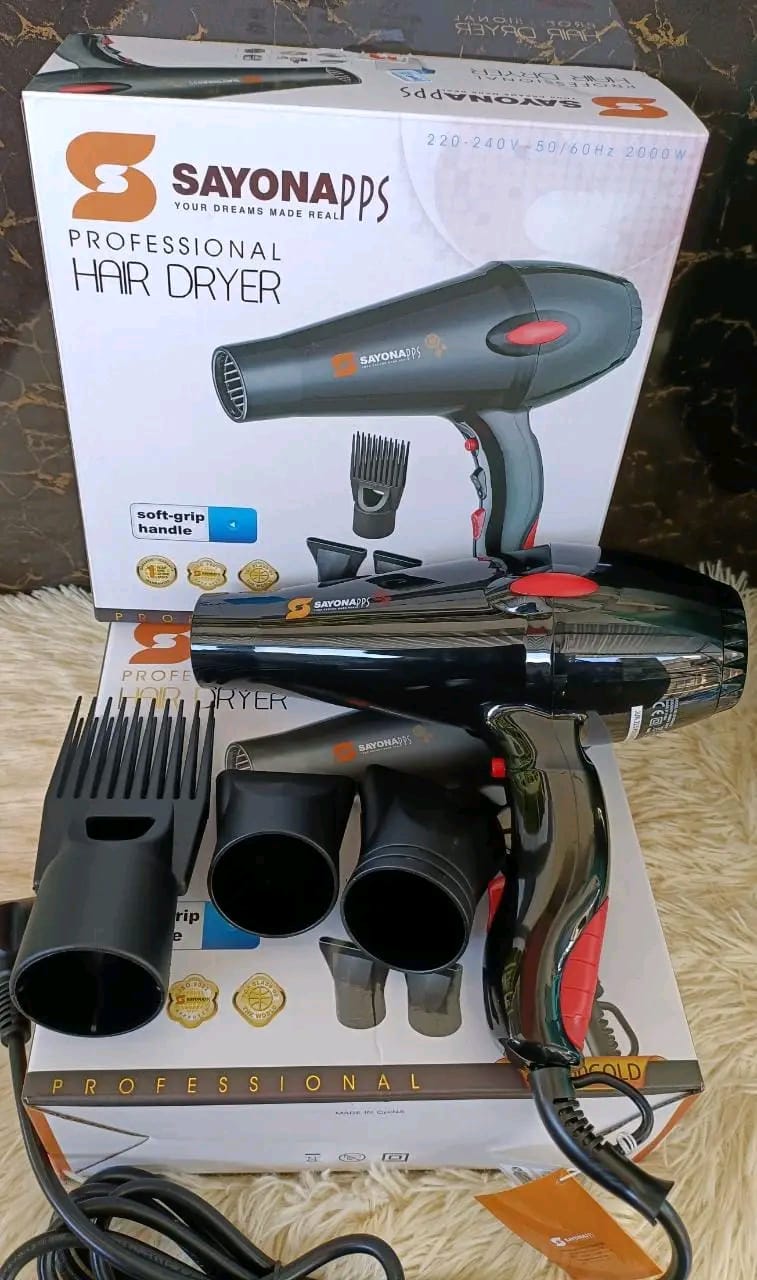 Sayona High Quality 2000W Hair Blow Dryer with Multiple Heat Settings