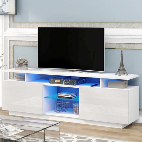 Oslo 5ft Modern TV Stand with LED Light | Fits up to 65" TV | Spacious Storage- Furaha Finds Kenya