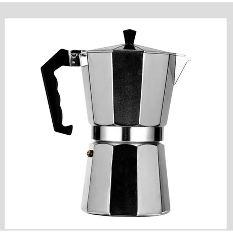 High Quality Octagonal Shaped Capacity Aluminium Mocha Coffee Tea Pot with Pressure Valve, Perforated Basket & Coffee Top Chamber| Suitable for Home & Travel- Furaha Finds Kenya