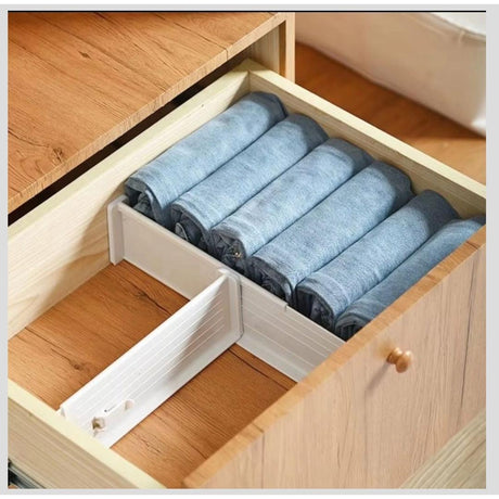 Multifunctional Adjustable Storage Drawers Divider Retractable Plastic | Drawer Partition Holder Household Storage Clapboard Kitchen Organizer | Adjustable Size: 38cm - 54.5 cm- Furaha Finds Kenya