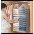 Foldable 12-Grid Hanging Closet Organizer – Portable Clothes Storage Bag for Underwear, Jeans, and Space Saving- Furaha Finds Kenya