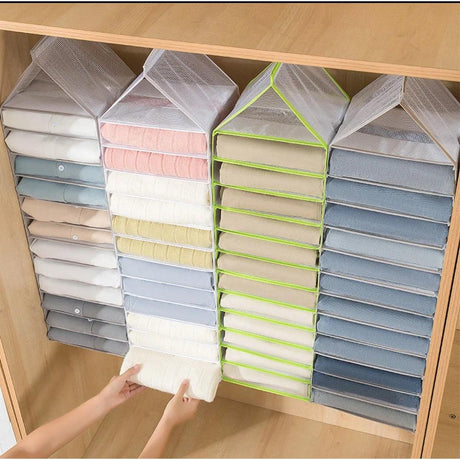 Foldable 12-Grid Hanging Closet Organizer – Portable Clothes Storage Bag for Underwear, Jeans, and Space Saving- Furaha Finds Kenya