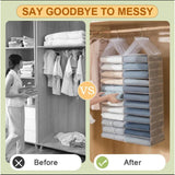 Foldable 12-Grid Hanging Closet Organizer – Portable Clothes Storage Bag for Underwear, Jeans, and Space Saving- Furaha Finds Kenya