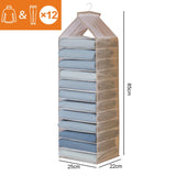 Foldable 12-Grid Hanging Closet Organizer – Portable Clothes Storage Bag for Underwear, Jeans, and Space Saving- Furaha Finds Kenya