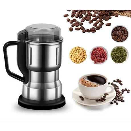 500ml Electric Stainless Steel Coffee Grinder with Handle | Portable and Efficient Coffee Grinding