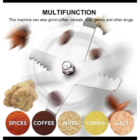 500ml Electric Stainless Steel Coffee Grinder with Handle | Portable and Efficient Coffee Grinding
