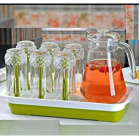High Quality Juice Water Set | 6 Glasses plus 1 Jug, Perfect for Serving Beverages- Furaha Finds Kenya