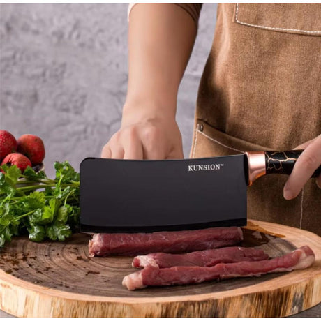 9Pc Marble Knife Set 5 Knives, Kitchen Fork, Scissors, Potato Peeler and Stand.- Furaha Finds Kenya