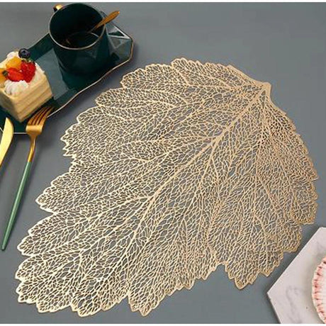 Nordic Leaf Table Mat Stylish PVC Placemat for Dining & Home Decor- Furaha Finds Kenya