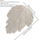 Nordic Leaf Table Mat  Stylish PVC Placemat for Dining & Home Decor.