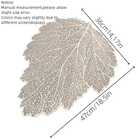 Nordic Leaf Table Mat Stylish PVC Placemat for Dining & Home Decor- Furaha Finds Kenya