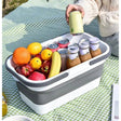 3in1 Foldable Collapsible Camping Hand Basket Picnic Basket | Converts to Table, Storage Unit, and Cutting Board- Furaha Finds Kenya