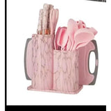 25pcs Silicone Spoons | Available in Marble Black, Marble White, and Marble Pink- Furaha Finds Kenya