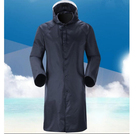 High Quality Adult Raincoat with Cap Unisex, 110cm Length, Fits Up to 120kgs