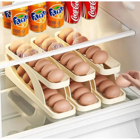 Space Saving Egg Dispenser Holds Up to 14 Eggs, Durable Egg Holder for Kitchen Organization.- Furaha Finds Kenya