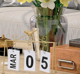 Elegant Desk Calendar Available in Black and Gold, Perfect for Home or Office Organization