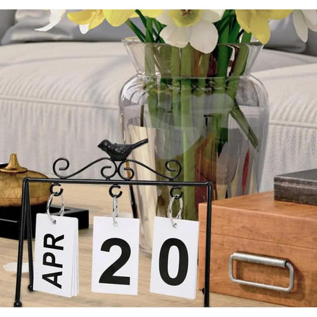 Elegant Desk Calendar Available in Black and Gold, Perfect for Home or Office Organization