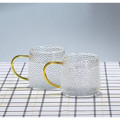 Snowflakes Borosilicate Glass Cups (2pcs) 400ml Stylish & Elegant Clear Cups for Hot Beverages- Furaha Finds Kenya
