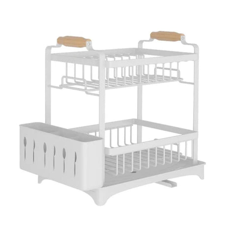 High Quality Classy Dish Rack Rust Resistant Kitchen Organizer with Cutlery Holder and Dish Drainer- Furaha Finds Kenya