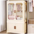 Stackable 3Level Plastic Portable Wardrobe Foldable, Installation Free Closet for Kids, Hanging Clothes Storage, White- Furaha Finds Kenya