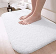 Furaha Finds Premium Quality 100% Cotton Bath/Bedside Mat  Soft, absorbent, and non slip 80cm x 50cm rug for bathrooms, bedrooms, and entryways.