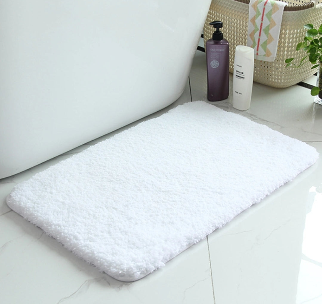Furaha Finds Premium Quality 100% Cotton Bath/Bedside Mat  Soft, absorbent, and non slip 80cm x 50cm rug for bathrooms, bedrooms, and entryways.