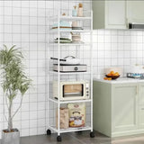 Multipurpose Metallic Rack  Strong and Sturdy, Anti-Rust Storage Shelf for Kitchen, Living Room, Bathroom | 40*32*168cm