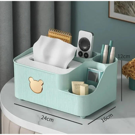 Compact Desktop Storage Box Ideal for Home, Office, and Living Room Organization, Made of Durable PP Material