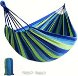 Stripped Outdoor Hammock Heavy Load Bearing, 2 Person Capacity for Camping, Backyard, and Travel