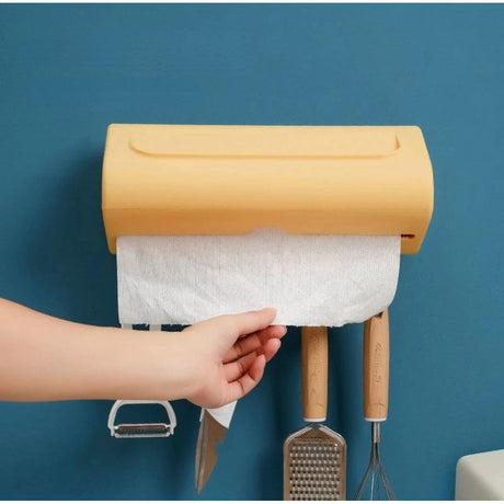 3 in 1 Kitchen Tissue and Cling Foil Dispenser Wall Mounted Roll Holder for Cling Film, Foil, and Paper Towels- Furaha Finds Kenya
