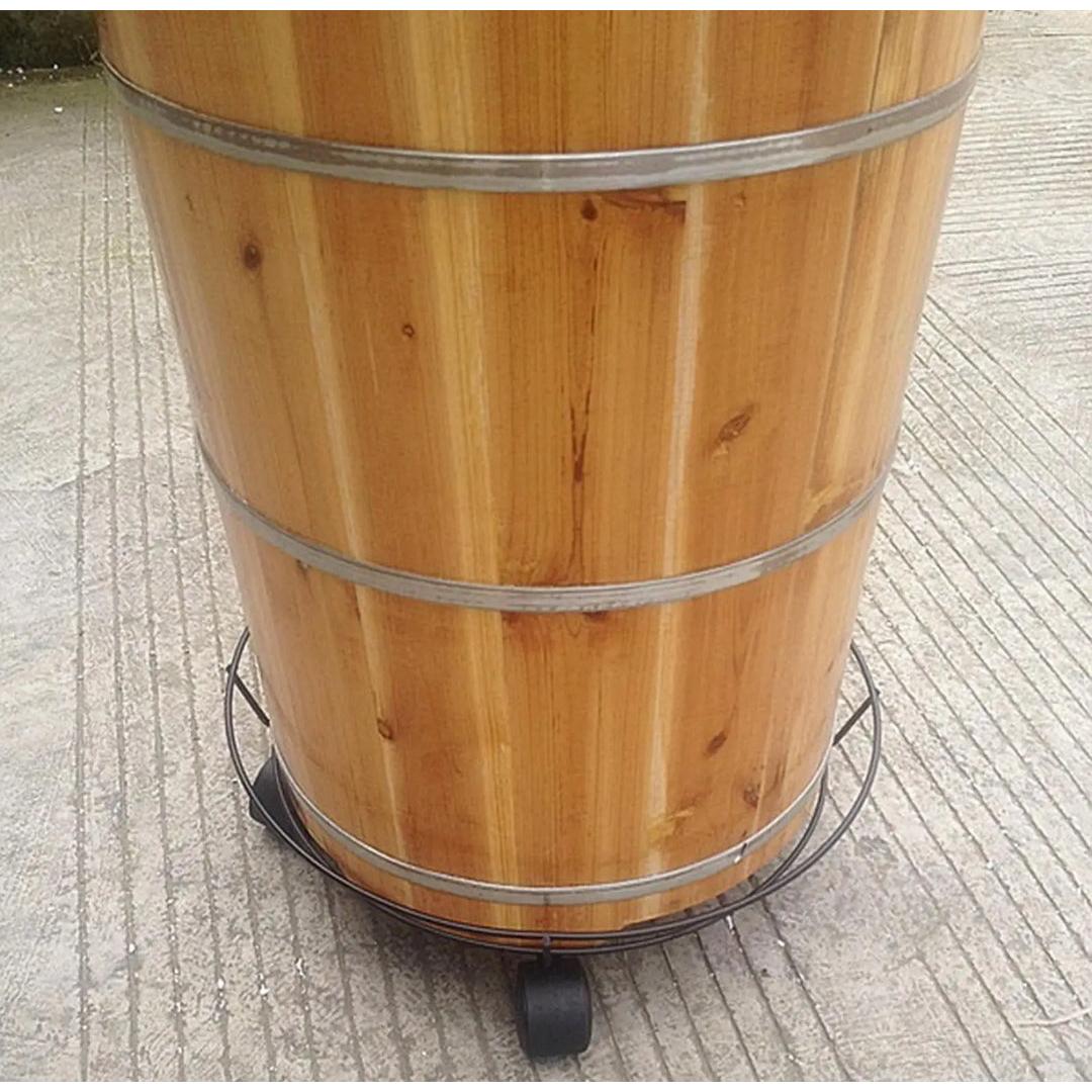 Heavy Duty Metallic Gas Cylinder Planter Movable Trolley with Wheels Large Size 36x9cm, Easy Storage Cleaning with Front Stoppers