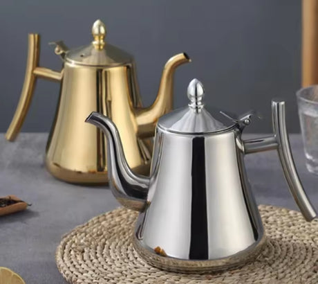Stainless Steel Teapot with Infusion Set | Perfect for ADT Flowers & Stove Coffee | Safe & Durable Tea Pot- Furaha Finds Kenya