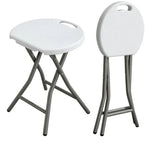 Outdoor Foldable Stools with Table Set  4 Lightweight Portable Folding Stools & Foldable Table.