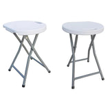 Outdoor Foldable Stools with Table Set  4 Lightweight Portable Folding Stools & Foldable Table.