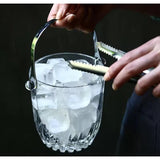 2 Piece Hard Glass Ice Bucket Set