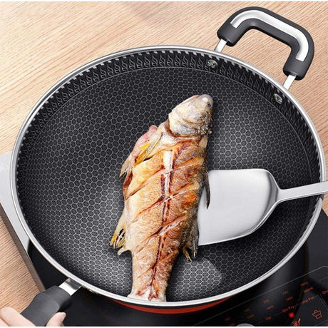 34cm Antiscalding Stainless Steel Deep Pan Perfect for Deep Frying- Furaha Finds Kenya