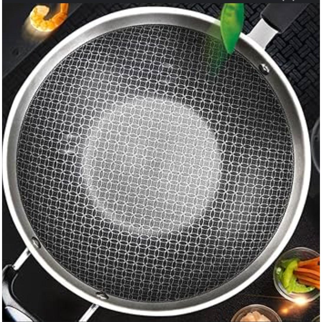 34cm Antiscalding Stainless Steel Deep Pan Perfect for Deep Frying- Furaha Finds Kenya